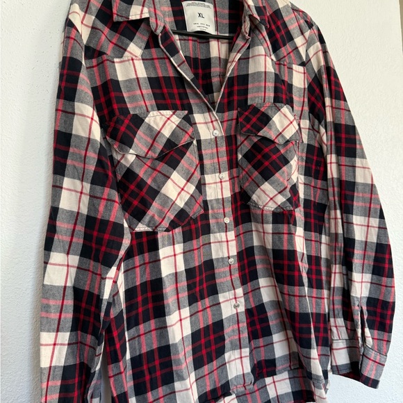 Zara Red and Black Checkered Shirt - Picture 2 of 4